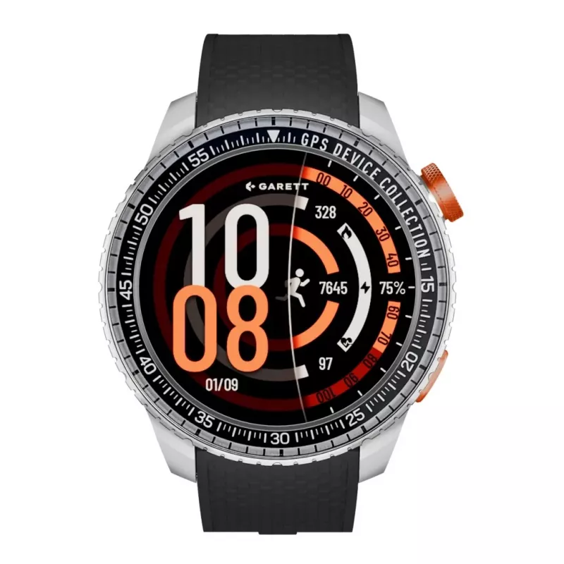 Smartwatch Garett Compass GPS sudraba — Garett Compass GPS srebrny