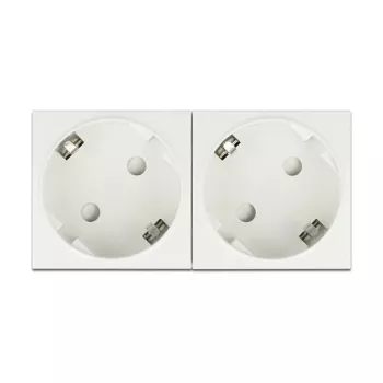 Kontaktligzda CEE 7/3 DELOCK Easy 45 — 250 V, 16 A, 4000 W, balta, ABS/PC, 90×45×40 mm