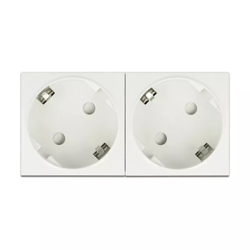 Kontaktligzda CEE 7/3 DELOCK Easy 45 — 250 V, 16 A, 4000 W, balta, ABS/PC, 90×45×40 mm