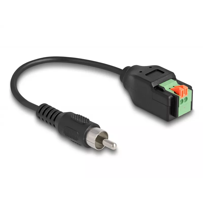 DeLOCK kabelis RCA spraudnis uz spaiļu bloka adapteri ar spiedpogu 15 cm