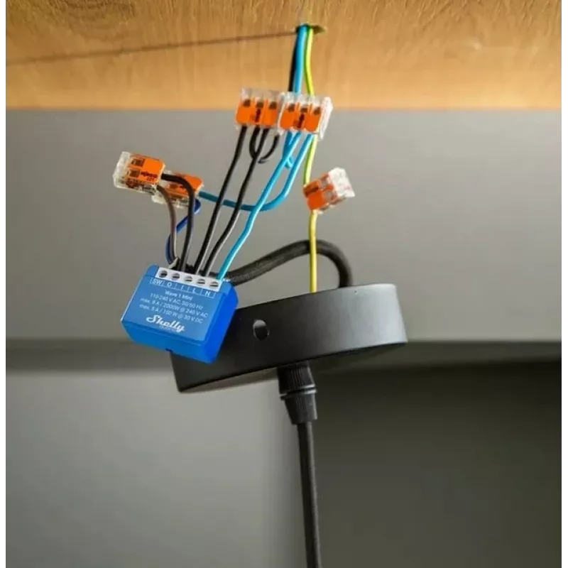 Shelly Qubino Wave 1 Mini LR viedais slēdzis Z-Wave Zils