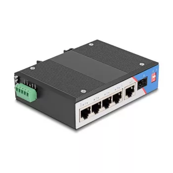 Tīkla slēdzis DELOCK 80164 4 portu Gigabit PoE ar 1 augšupsaites RJ45 portu