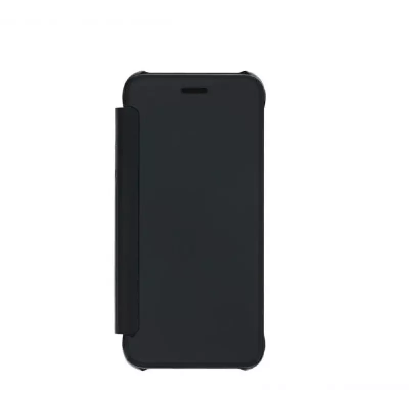 Phone wallet case Tellur iPhone 8 — sintētiskā āda, melna, ar spoguli