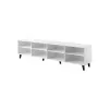 RTV skapis FARO 200x42x52 balts matēts + ozols craft