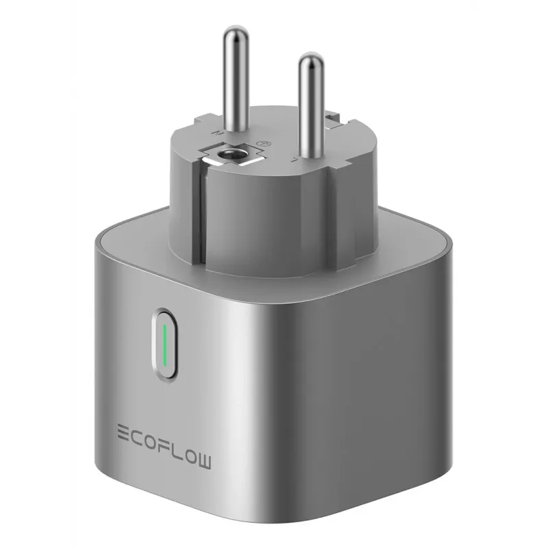 EcoFlow EFA-SMARTPLUG-EU-4P viedkontaktligzda iekštelpām, sudraba krāsā