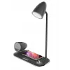 Galda lampa Tellur TLL151361 ar bezvadu Qi lādētāju un Bluetooth skaļruni, regulējams apgaismojums