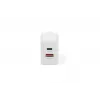 Maiņstrāvas USB lādētājs DIGITUS 20 W, 1x USB-C, 1x USB-A, ieeja 100–240 V, balts