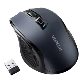 Pele UGREEN 90855 Bezvadu Optiskā USB 2.4GHz Bluetooth 5.0 4000 DPI Melna