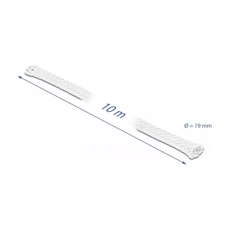Pīts uzmava DeLOCK 20805 10 m x 19 mm balts
