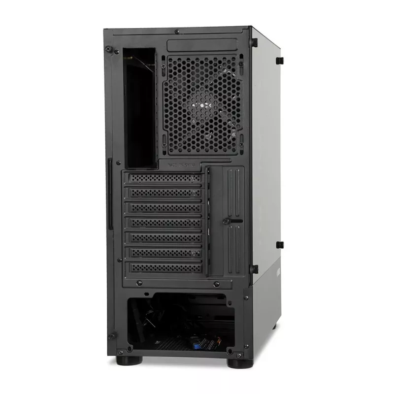 PC Case IBOX LUPUS 27 Midi Tower ATX, rūdīts stikls, RGB, 455×200×380 mm, atbalsta ATX, GPU līdz 32 cm