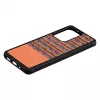 Telefona maciņš man and wood Samsung Galaxy S20 Ultra — brūns rūtains raksts ar melnu apdari
