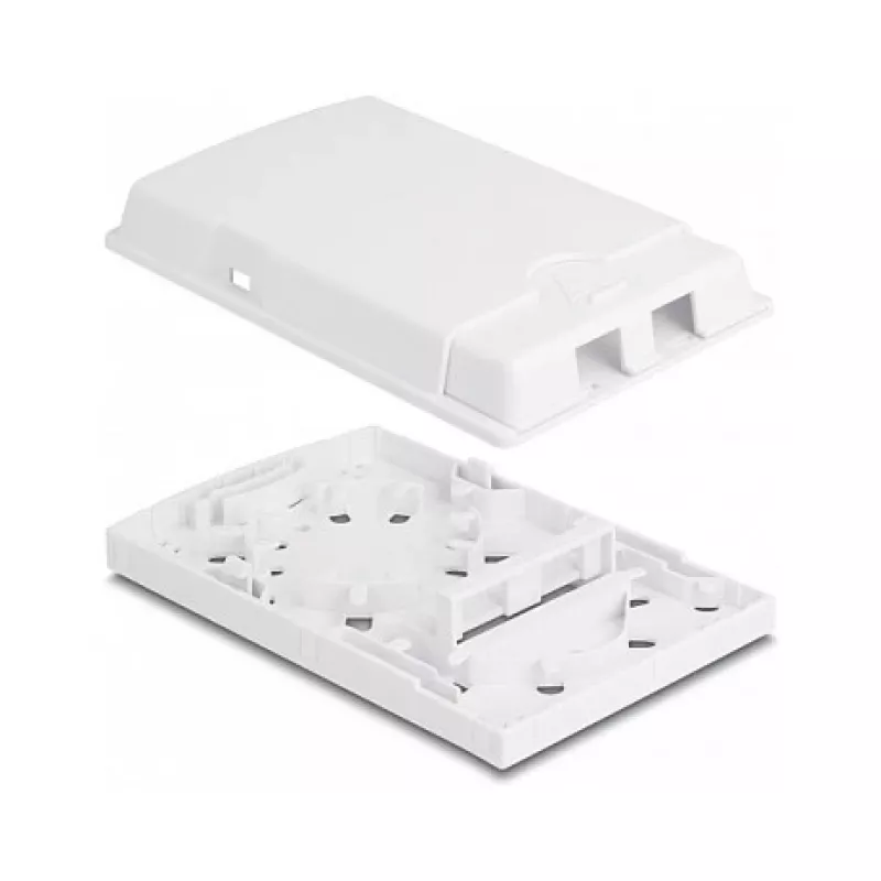 DeLOCK Optiskās šķiedras sadales kārba, 2 x SC Simplex LC Duplex, balta