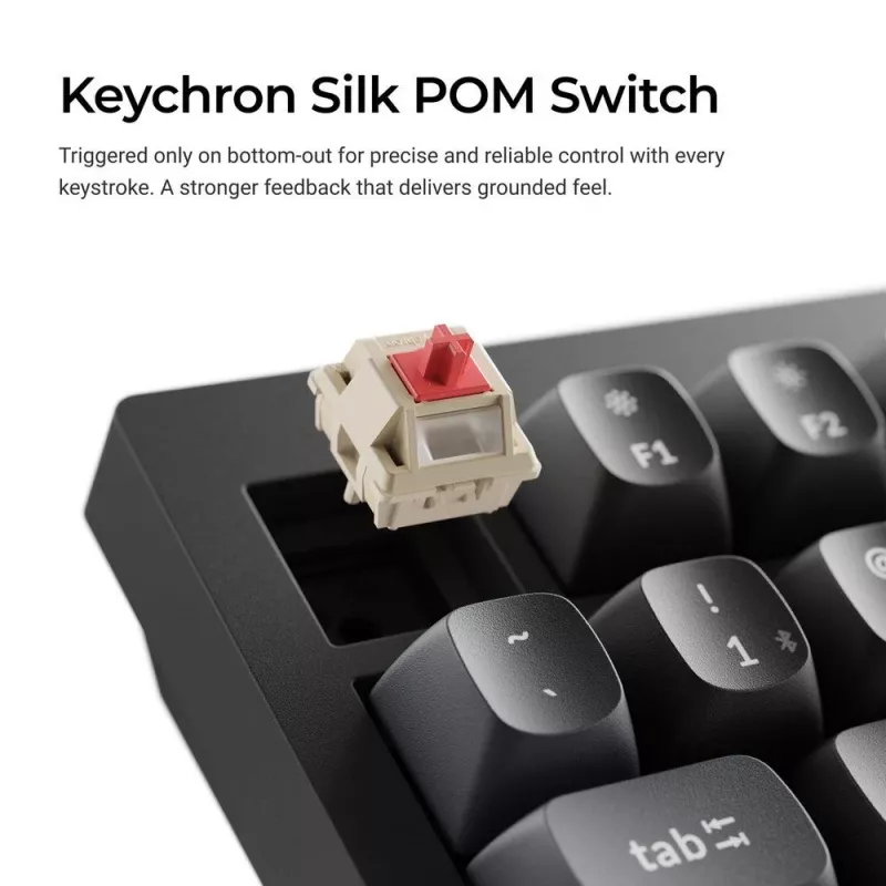 Mehāniskā tastatūra Keychron V3 Ultra 8K — QWERTY, Bluetooth un vadu, RGB, melna