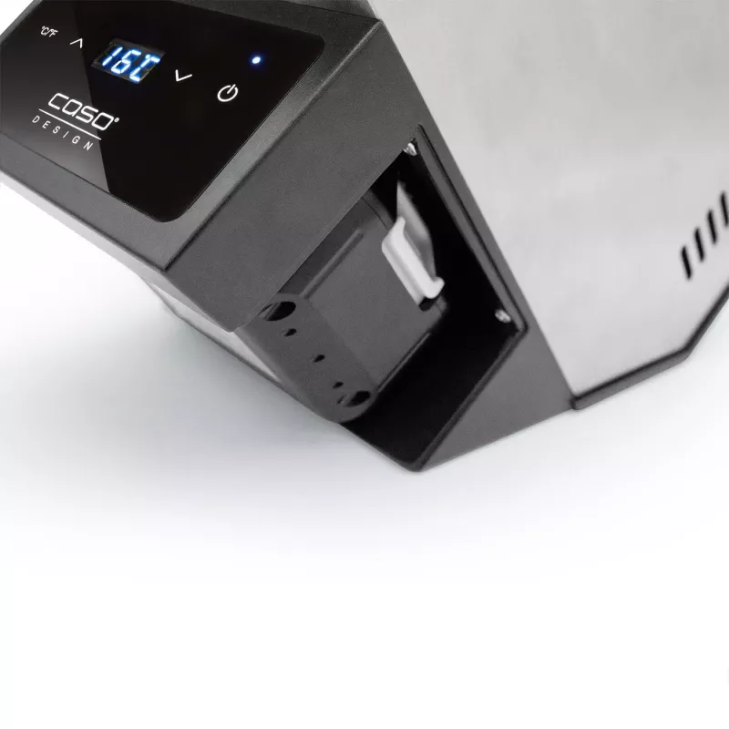 Caso | Vīna dzesētājs | WineCase Deluxe Stainless Steel | Pudeļu ietilpība 1 | Melns/Sudraba