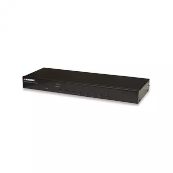 Intellinet 8 portu statnes KVM slēdzis, kombinēts USB + PS/2, ekrāna displejs, komplektā kabeļi (EU 2 kontaktu spraudnis)