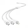 USB 2.0 A uz 3-in-1 3A kabelis Vention CTPWG 1,5 m balts