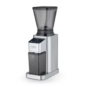 Caso kafijas dzirnaviņas | Barista Chef nerūsējošais tērauds | 150 W | Kafijas pupiņu ietilpība 250 g | Krūzīšu skaits 12 gab. | Nerūsējošais tērauds
