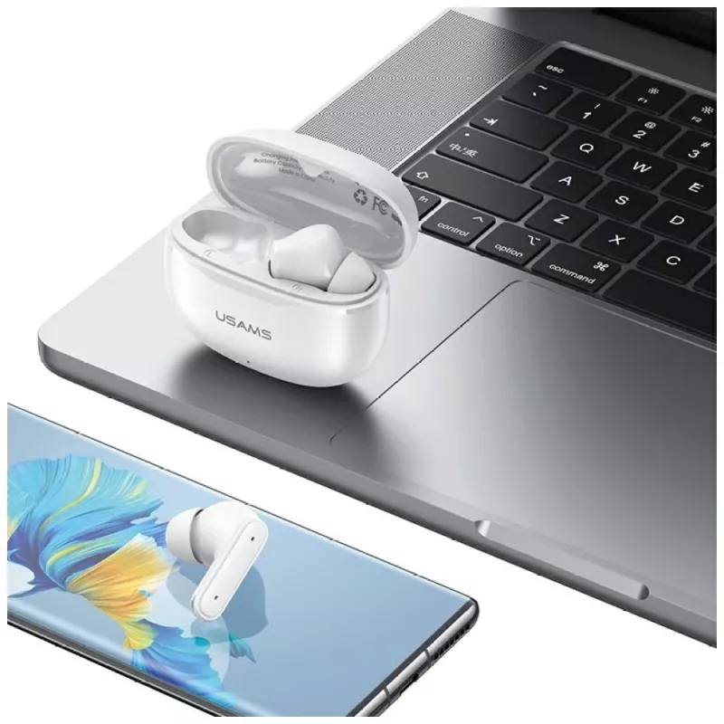 Bluetooth austiņas 6.0 E05 TWS baltas