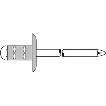 Blindkniedes GESIPA Polygrip 4.8x10 Al/tērauds liela paplāksne materiāliem 0,5–6,5 mm, 250 gab. iepakojumā