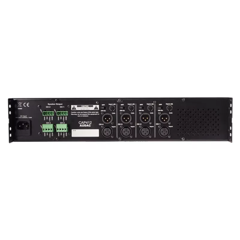 AUDAC CAP412 audio pastiprinātājs 4.0 kanāli 480 W D klase melna