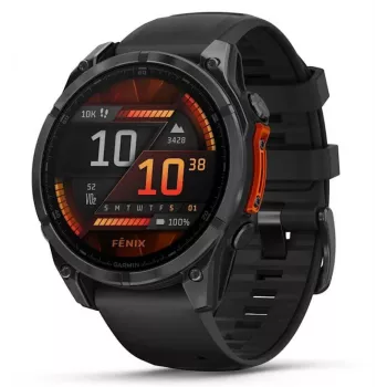 Garmin Fenix 8 3.56 cm (1.4) AMOLED 47 mm Digital 454 x 454 pikseļi Skārienekrāns Melns Wi-Fi GPS (satelīts)
