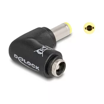 Vadu savienotājs DeLOCK 80795 DC 5.5 x 2.1 Melns Vīriešu/Sieviešu