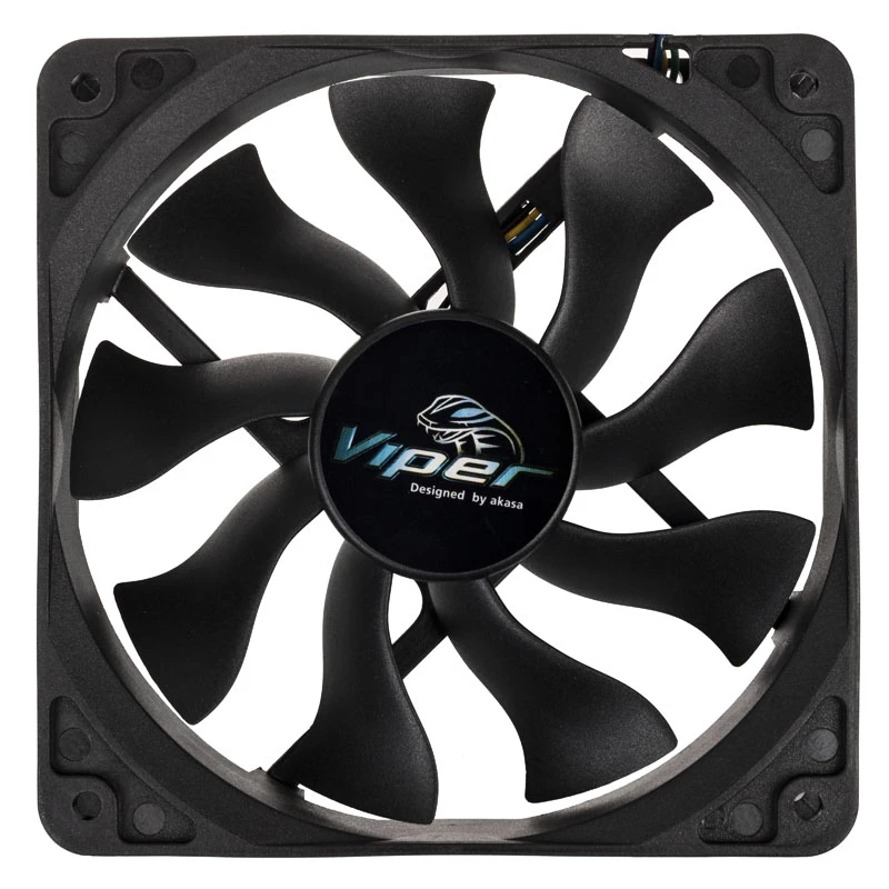AKASA Viper 120mm korpusa ventilators - melns