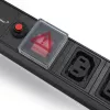 Qoltec 53998 Strāvas sadalītājs RACK 19 | 1U | 10A | PDU | 8xIEC C13 | 2m