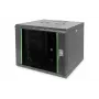 DIGITUS Professional Unique DN-19 09U-6/6-SW - skapis - tīkla skapis - piemērots montāžai pie sienas - melns, RAL 9005 - 9U - 48,3 cm (19) (DN-19 09U-6/6-SW)