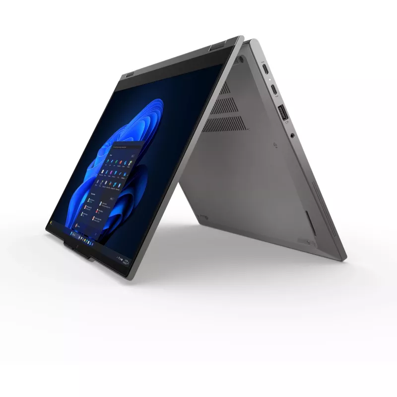 Lenovo ThinkPad L13 2-in-1 Gen 6 (Intel) Intel Core Ultra 5 225U Hibrīds (2-in-1) 33,8 cm (13,3 collu) Skārienekrāns WUXGA 16 GB LPDDR5x-SDRAM 512 GB SSD Wi-Fi 6E (802.11ax) Windows 11 Pro Vācu pelēks