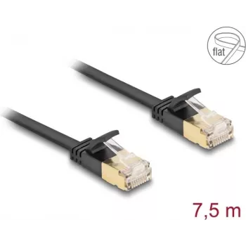 Tīkla kabelis DeLOCK RJ45 Cat.6A spraudnis-spraudnis U/FTP 7.5m Melns