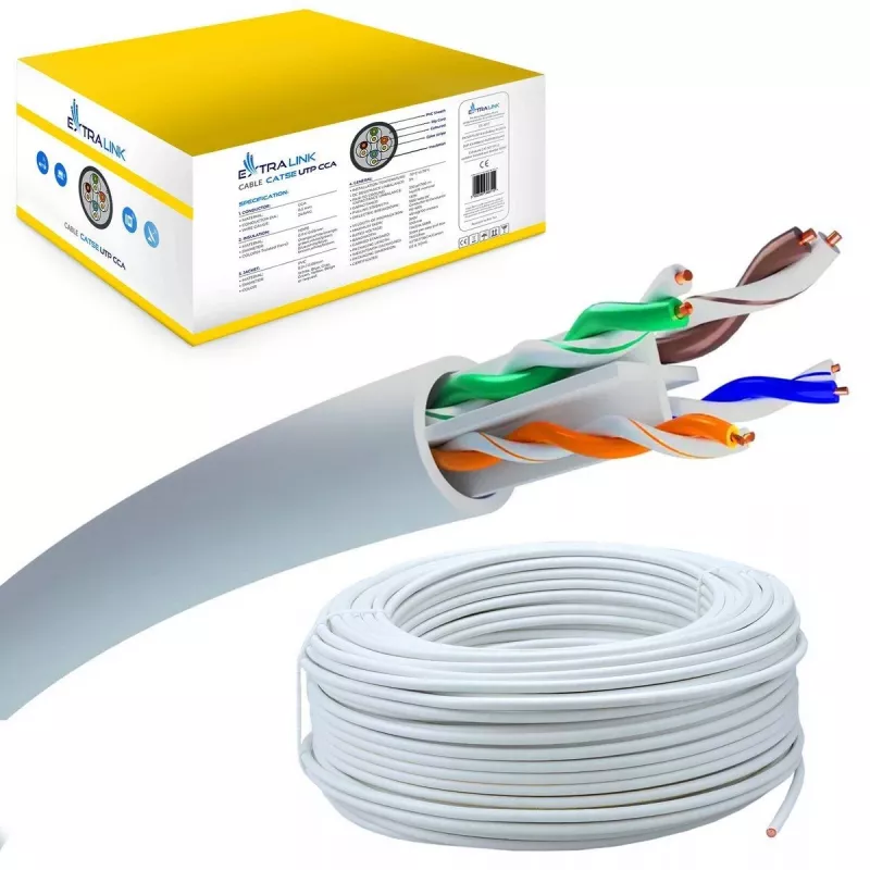 Vītā pāra kabelis Extralink CAT6 UTP V2 Indoor 305M