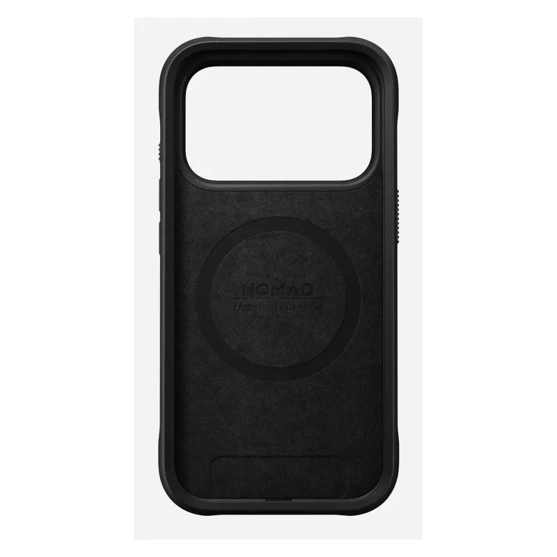 Mobilā tālruņa maciņš Nomad Rugged Leather vāciņš iPhone 17 Pro, 6,3 collas (16 cm), brūns, āda/TPU/alumīnijs