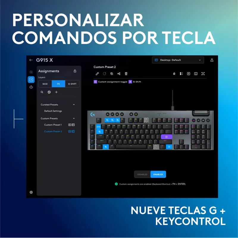 Vadu mehāniskā spēļu tastatūra Logitech G915 X Melns ar RGB apgaismojumu