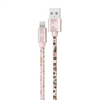USB–Lightning kabelis Tellur TLL155621 3A 1 m — rozā