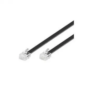 Wentronic Goobay moduļu savienojuma kabelis, melns, 3 m – RJ12 spraudnis (6P6C) uz RJ12 spraudni (6P6C) (50321)