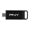 PNY Elite, 128 GB, USB Type-C, 3.2 Gen 1 (3.1 Gen 1), 120 MB/s, Dia, Melna