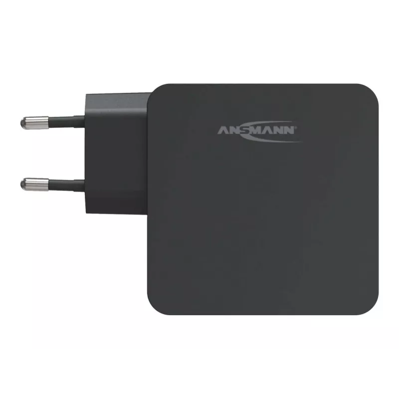ANSMANN 247PD - Barošanas bloks - 45 W - 4700 mA - PD, QC 3.0 - 2 izejas porti (USB, USB-C) - Melns (1001-0095)