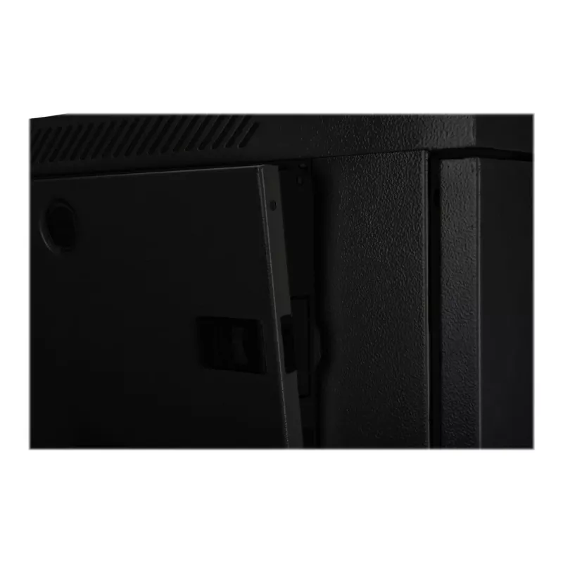 DIGITUS Dynamic Basic DN-19 16-U-EC-SW - skapis - tīkla skapis - piemērots montāžai pie sienas - melns, RAL 9005 - 12U - 48.3 cm (19)
