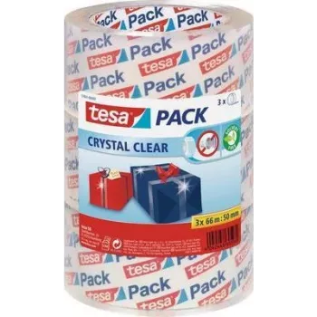 Iepakojuma lente Tesa Packband 57831-00-01 caurspīdīga, 66 m × 50 mm, iepakojumā 3 ruļļi