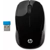 HP bezvadu pele 200, piemērota abām rokām, optiska, RF bezvadu, 1000 DPI, melna