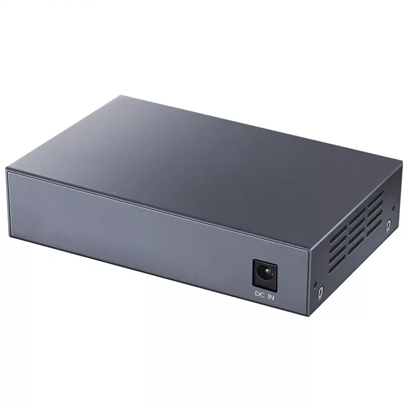 Tīkla slēdzis Cudy GS1005P — 5 portu Gigabit Ethernet ar 4 PoE portiem, 60W kopējā jauda, metāla korpuss, montējams statīvā