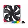 140 mm Noctua NF-A14 PWM chromax.Melns.swap korpusa ventilators, 12V, 300–1500 RPM, PWM, 140.2 m³/h, 24.6 dB