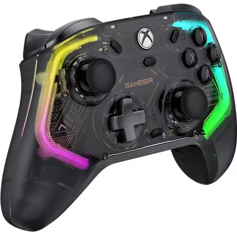 GameSir spēļu kontrolieris Kaleid melns caurspīdīgs, vadu USB Type-C, paredzēts Xbox One / Xbox Series X / Series S, 3 m kabelis