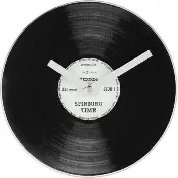 NeXtime pulkstenis 5163 Little Spinning Time, Ø20 cm, Siena, Melns