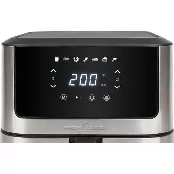 ProfiCook PC-FR 1269 H fritētājs Single 8 L stāvētājs 1800 W karstā gaisa fritētājs Melns, nerūsējošais tērauds