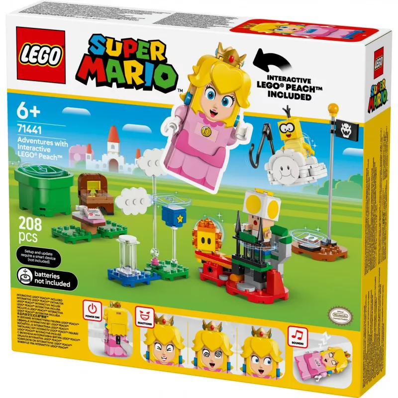 LEGO 71441 Super Mario interaktīvā LEGO Peach figūras komplekts, saderīgs ar LEGO sistēmu