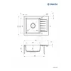 1-BOWL GRANITE SINK WITH DRAINER DEANTE Melns ZORBA