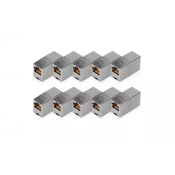 Digitus CAT 5e RJ45 modulārais savienotājs, 10 gab., zeltīti kontakti, sudraba krāsā