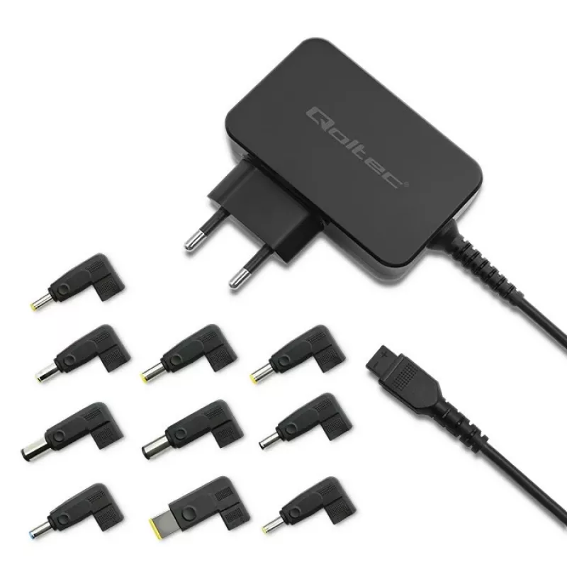 Universāls strāvas adapteris QOLTEC 52414 65W ar 10 maināmiem spraudņiem